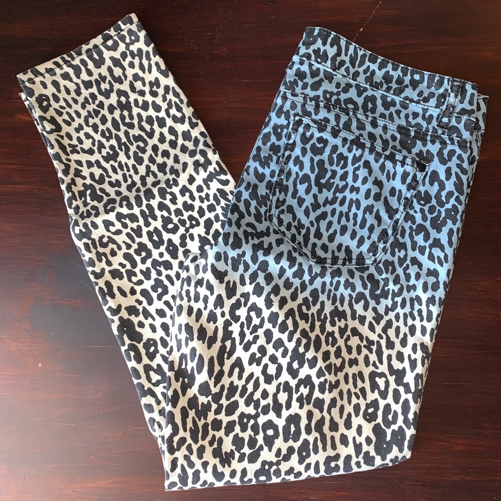 Blue to White Ombré Skinny Jeans